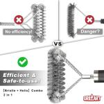 Bristle-Free Grill Brush - Efficient 17" BBQ Cleaner