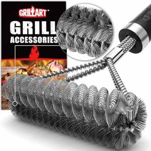 GRILLART 17" Bristle-Free BBQ Brush - Effortless Grill Cleaning