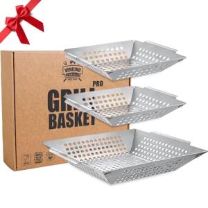 Stainless Steel Veggie Grill Basket Set