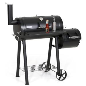 Metal Smoker & Grill Combo: 512 sq.in Cooking Area