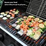 AIZOAM Stainless Steel BBQ Grill Basket for Fish & Vegetables