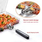 AIZOAM Stainless Steel BBQ Grill Basket for Fish & Vegetables