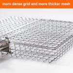AIZOAM Stainless Steel BBQ Grill Basket for Fish & Vegetables