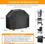 58-inch Waterproof BBQ Gas Grill Cover for Weber Char-Broil