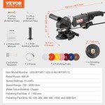 VEVOR 4-Inch Electric Wet Polisher with 7 Pads