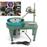 BJTDLLX Gem Faceting Machine Facer Grinding Polishing Machine Rock Grinding Jewelry Jade Flat Lapidary Cutter Polisher Manipulator Milling Tools Gemstone Cutting Tools 180W 2800RPM 110V