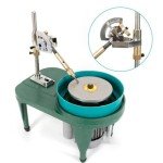 BJTDLLX Gem Faceting Machine Facer Grinding Polishing Machine Rock Grinding Jewelry Jade Flat Lapidary Cutter Polisher Manipulator Milling Tools Gemstone Cutting Tools 180W 2800RPM 110V