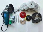 Wet Polisher Grinder with Dust Shroud and Pads