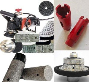 1" Demi Bullnose Wet Polisher with 25 Pads