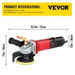 VEVOR Variable Speed Wet Polisher with Diamond Pads