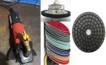 Wet Polisher Grinder with 3/16" Radius Bullnose Disc