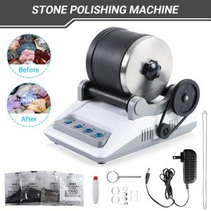 Rock Tumbler Polisher Kit with Grits & Fastenings