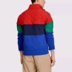 Rock Grinder Polisher Hybrid Pullover Sweater Red Navy