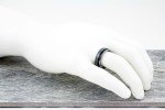 Tungsten Ceramic Men's Deer Antler Turquoise Ring