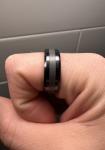Men’s 8mm Black Brushed Tungsten Wedding Band