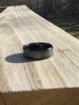 Men’s 8mm Black Brushed Tungsten Wedding Band