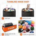 Double Drum 6LB Rock Tumbler Polisher Kit