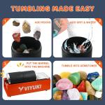Double Drum 6LB Rock Tumbler Polisher Kit