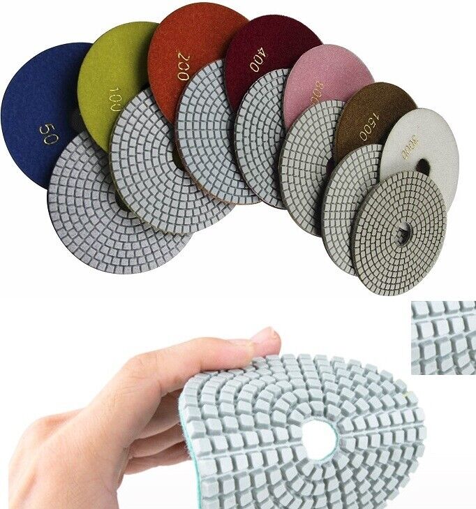 Stone Wet Polisher Grinder Polishing Kit for Granite, Concrete, Marble