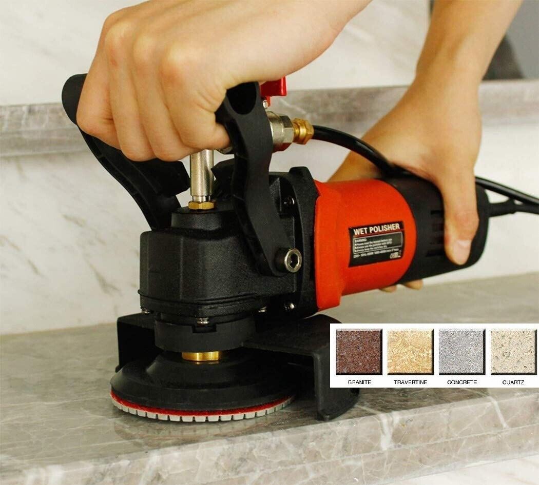 Stone Wet Polisher Grinder Polishing Kit for Granite, Concrete, Marble