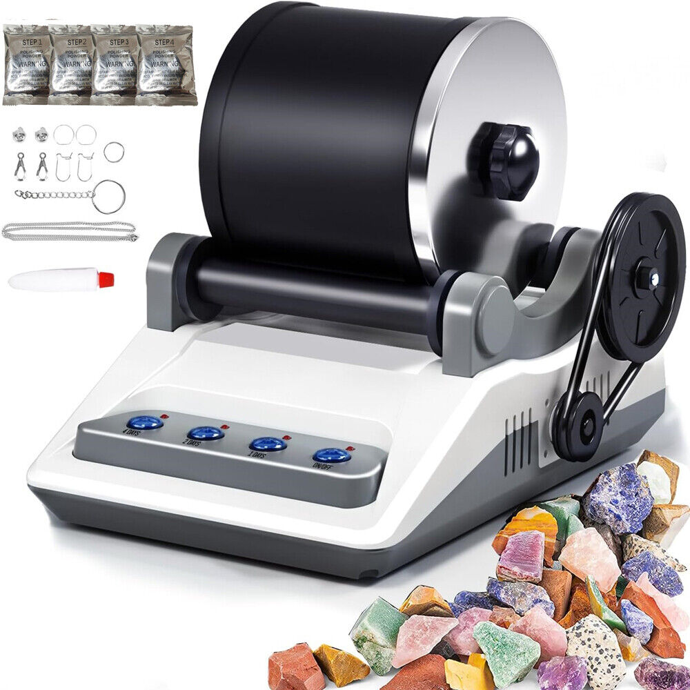 Rock Tumbler Kit with Polishing Grinder & Powder