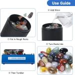 Electric Double Drum Rock Polisher Tumbler 6 lb