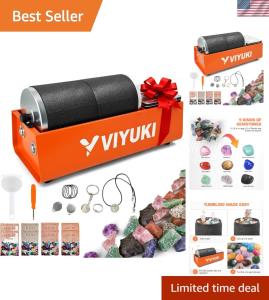 Double Drum 6LB Rock Tumbler Polisher Kit