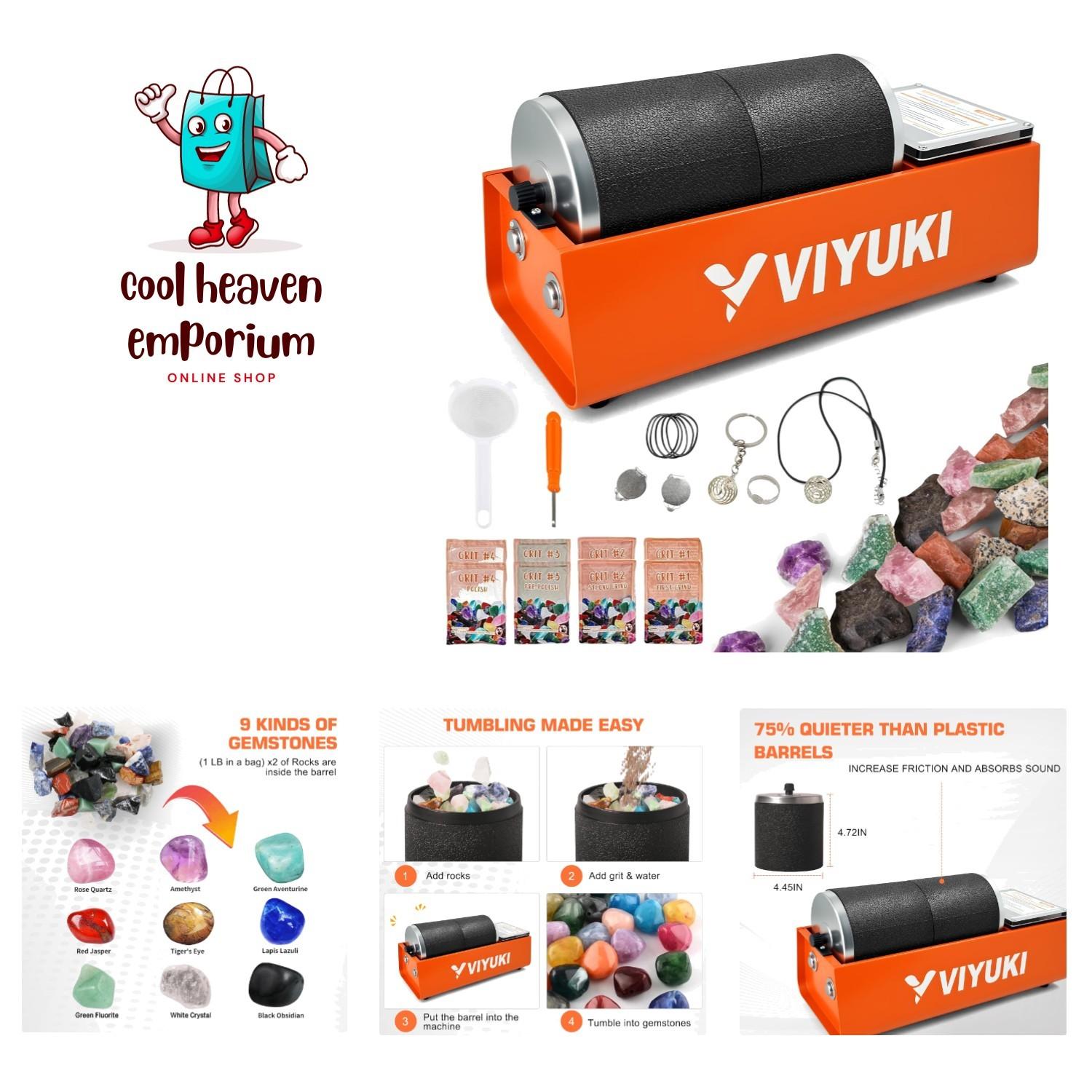 Double Drum Rock Tumbler Kit - 6LB Polisher