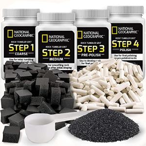Blue Marble Rock Tumbler Supplies Kit with Grit