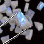 Rainbow Moonstone Rough Gems for Jewelry Making