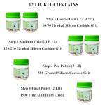 12 LBS Rock Tumbler Grit Refill Kit