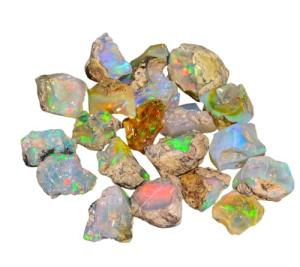 Ethiopian Opal Rough Gemstones for Tumbling & Jewelry