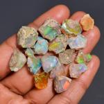 Ethiopian Opal Rough Gemstones for Tumbling & Jewelry