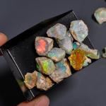 Ethiopian Opal Rough Gemstones for Tumbling & Jewelry