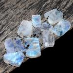 Rainbow Moonstone Rough Crystals for Tumbling and Jewelry