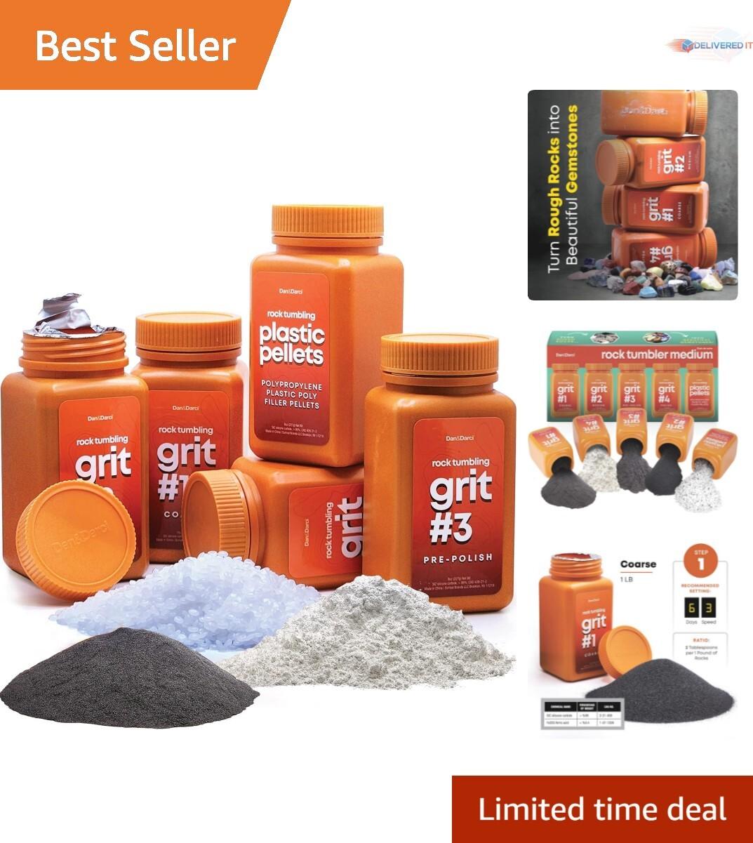 Rock Polishing Grit Set for Tumblers - 3.5 lbs