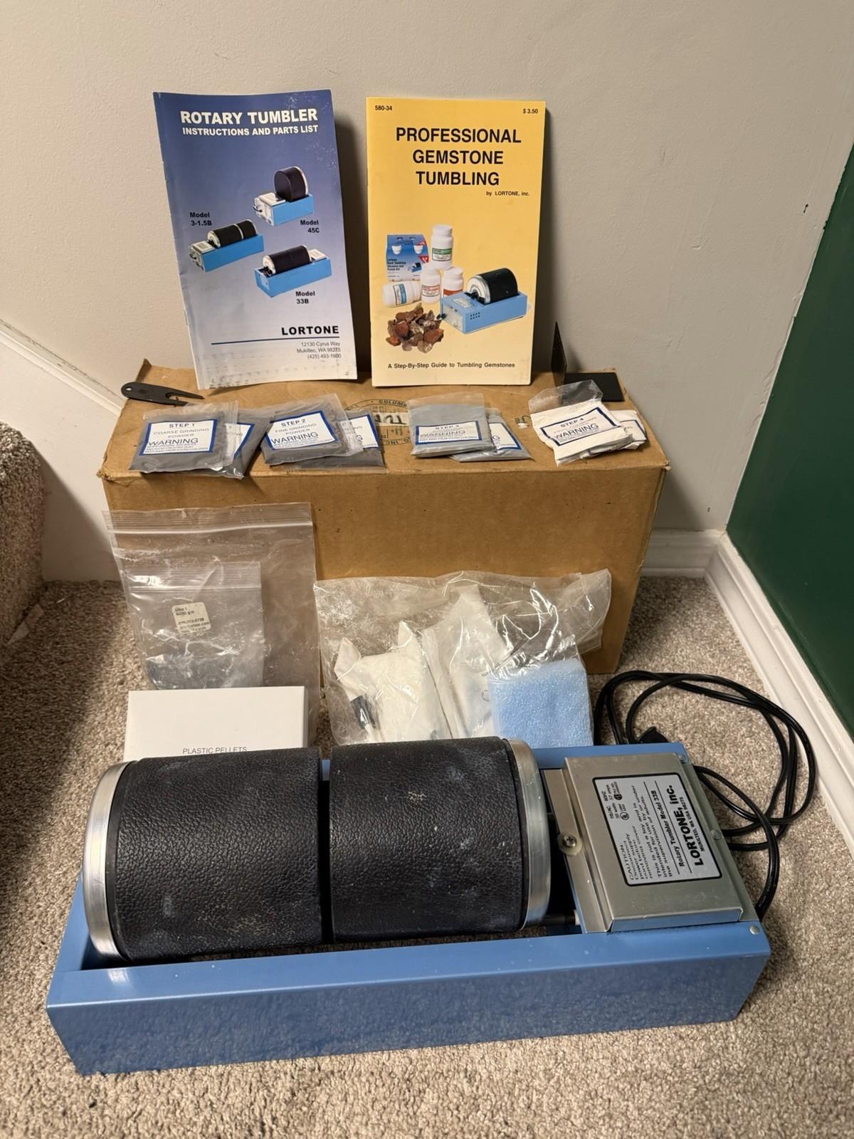 Lortone 33B Double Barrel Rock Tumbler Kit