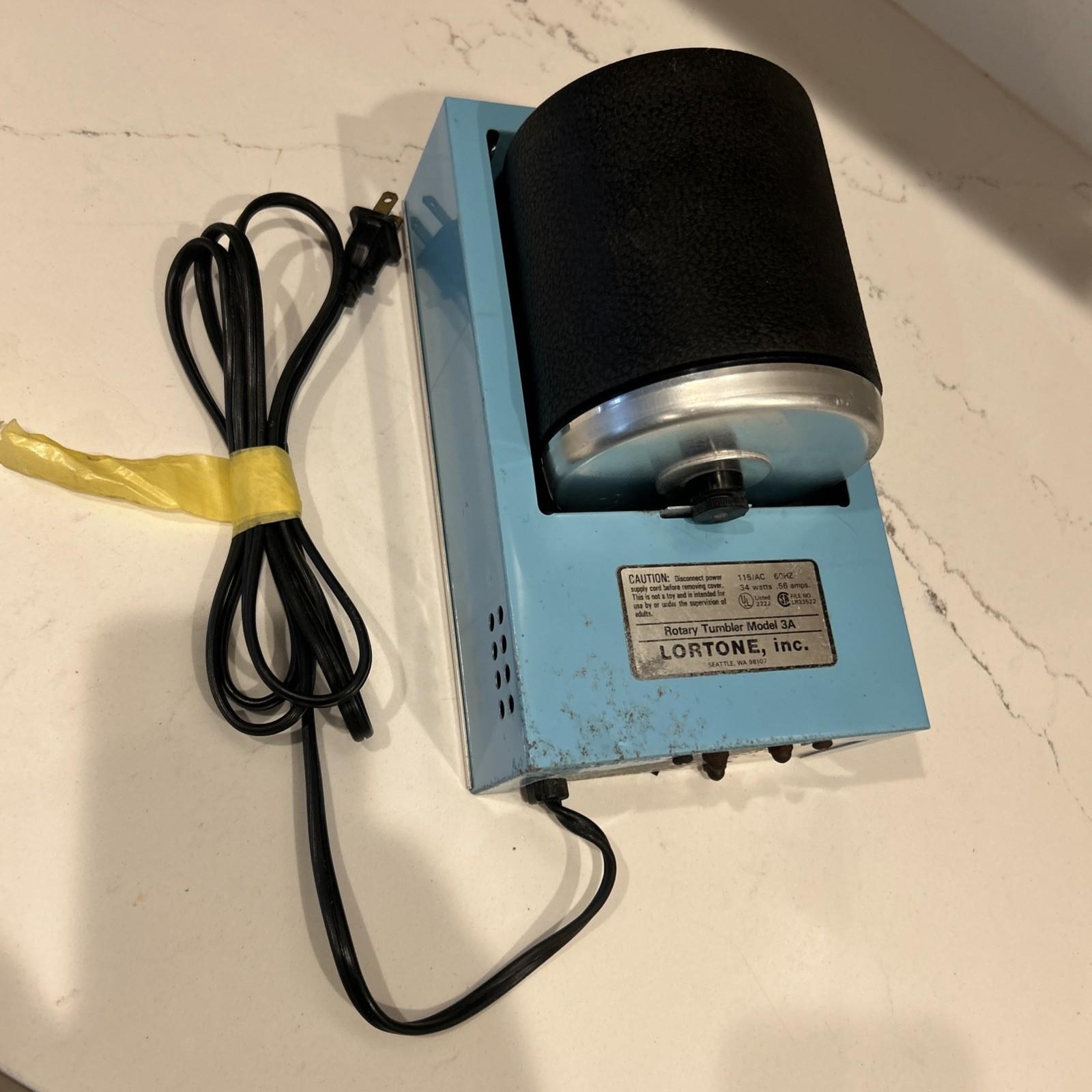 Lortone 3A Rotary Rock Tumbler with Barrel