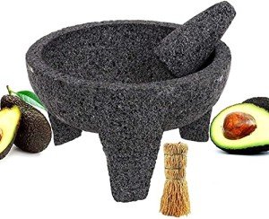 8” Lavastone Mortar & Pestle for Salsa & Guacamole