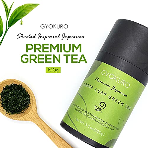 Gyokuro Japanese Green Tea - High Caffeine, Antioxidant-Rich (3.5oz)