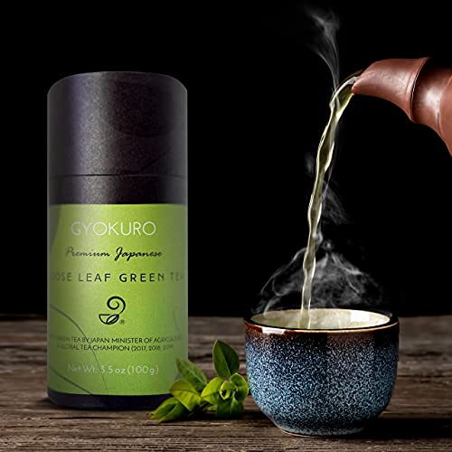 Gyokuro Japanese Green Tea - High Caffeine, Antioxidant-Rich (3.5oz)