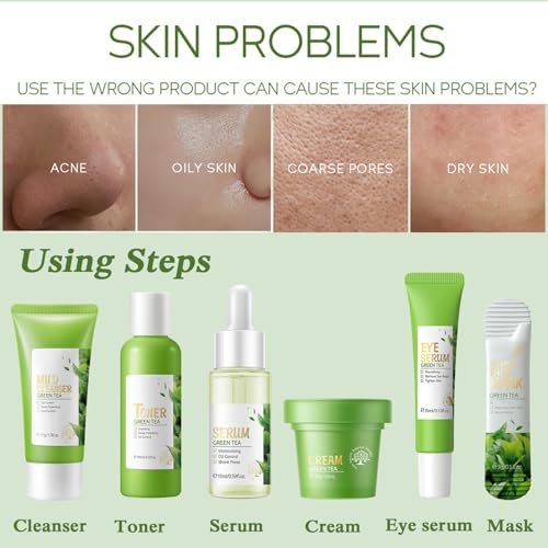Green Tea Skincare Set: Complete Youthful Pamper Kit