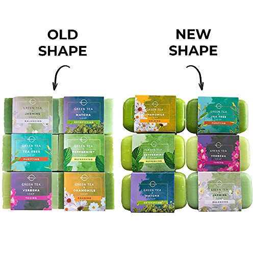 Green Tea Herbal Bar Soap Collection - Vegan & Organic