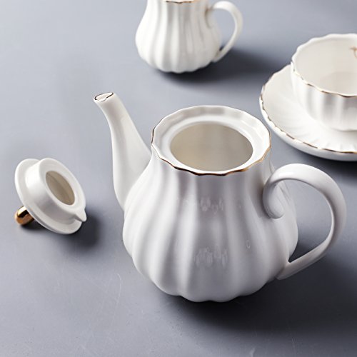 Sweejar Porcelain Tea Set with Teapot & Cups