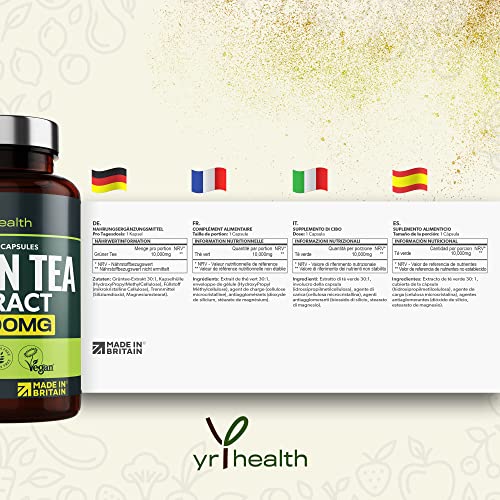 High Strength Green Tea Capsules for Weight Loss, Metabolism Boost