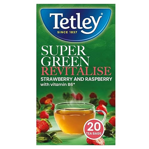 Tetley Super Green Tea Boost Berry Burst (20 Packs, 2 Pack)
