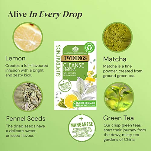 Twinings Superblends Cleanse Green Tea - Matcha, Lemon & Fennel