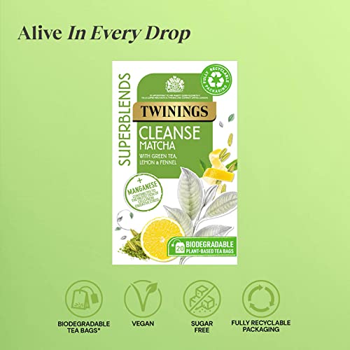 Twinings Superblends Cleanse Green Tea - Matcha, Lemon & Fennel