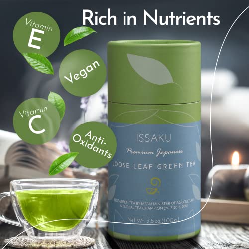 Premium Issaku Japanese Green Tea - Vegan & All-Natural