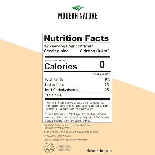 Green Tea Flavour Drops - Stevia Sweetener - 50ml